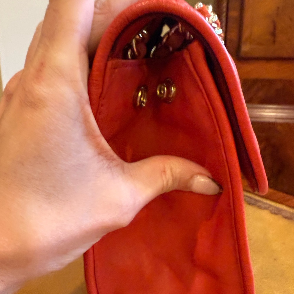 Rebecca Minkoff Red Leather Quilted Affair Bag Large - Picture 11 of 12